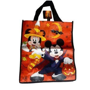 Disney Halloween Tote Bag Orange Black 15" x 13 1/2"